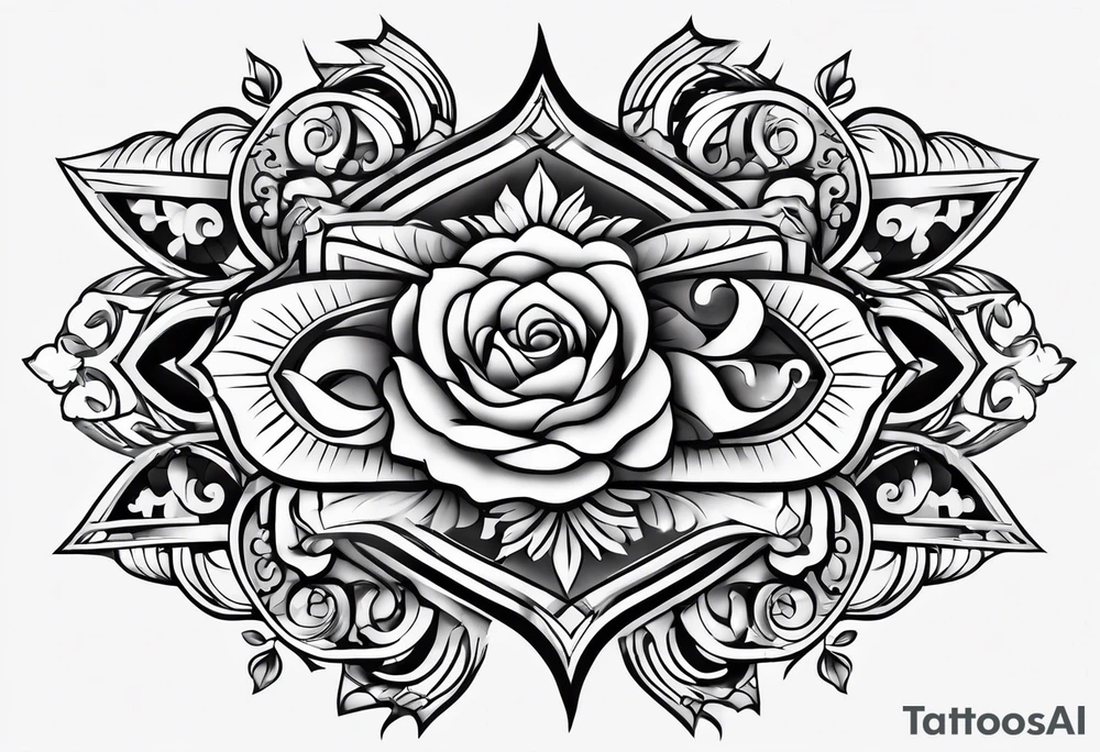 number 4 in a card tattoo idea