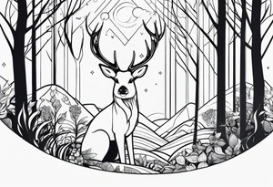 lines forest, minimalystic tattoo idea