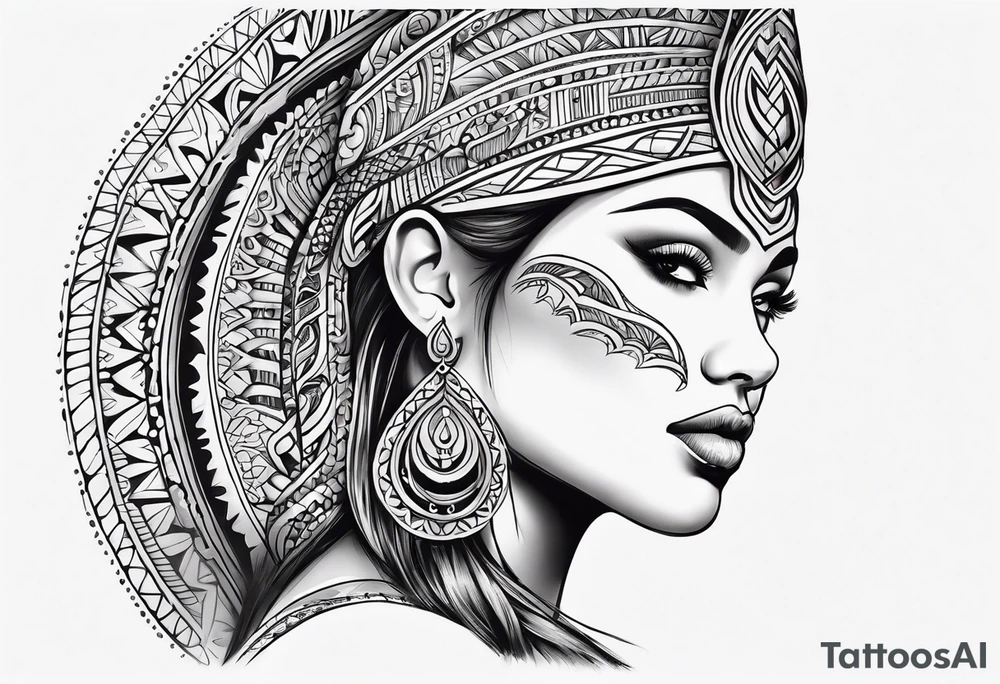 Maori feminine tattoo idea