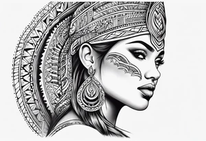 Maori feminine tattoo idea