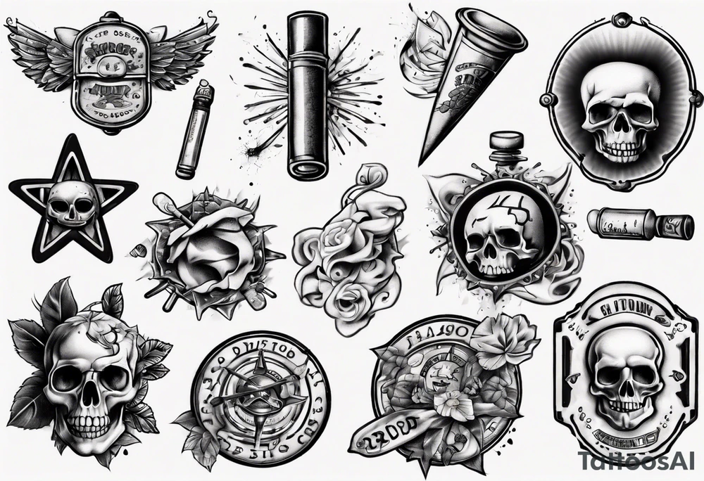 drugs and money tattoo idea