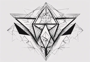 Geometric tattoo on full chest tattoo idea