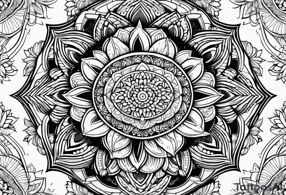 Mandala floral tattoo tattoo idea