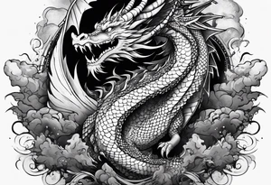 Dragon explosion tattoo idea