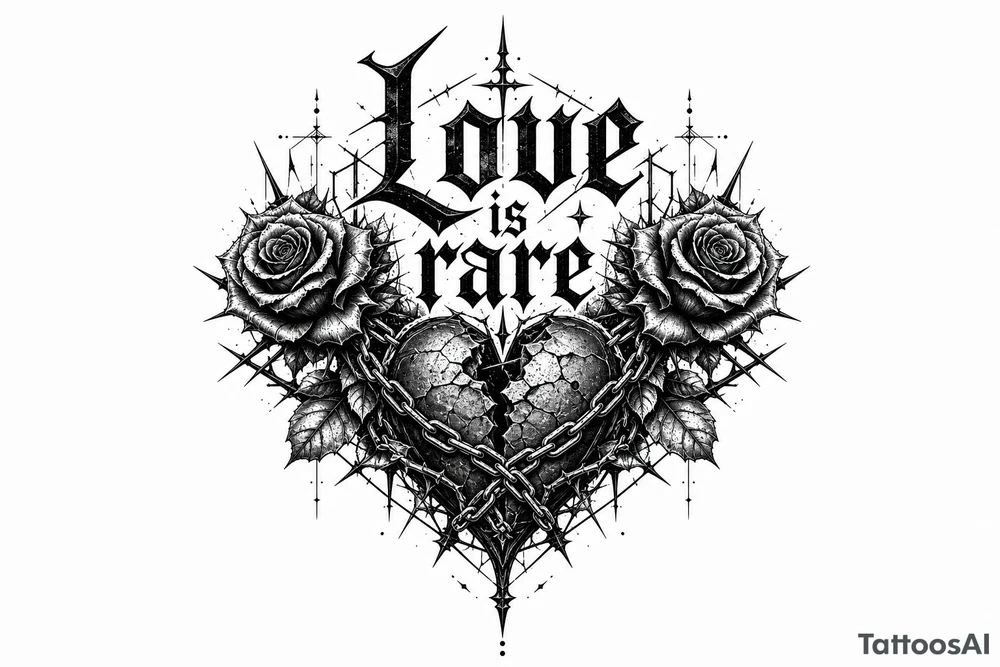 Love is rare tattoo idea
