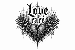 Love is rare tattoo idea