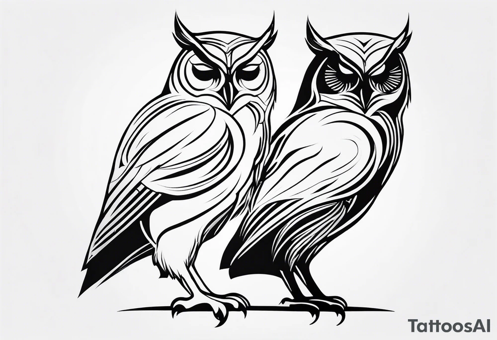 Chilling Owl tattoo idea