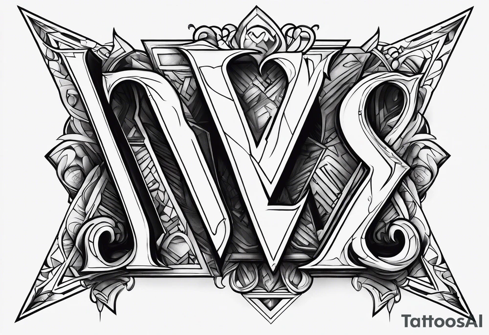 letters savage tattoo idea