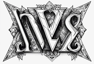 letters savage tattoo idea