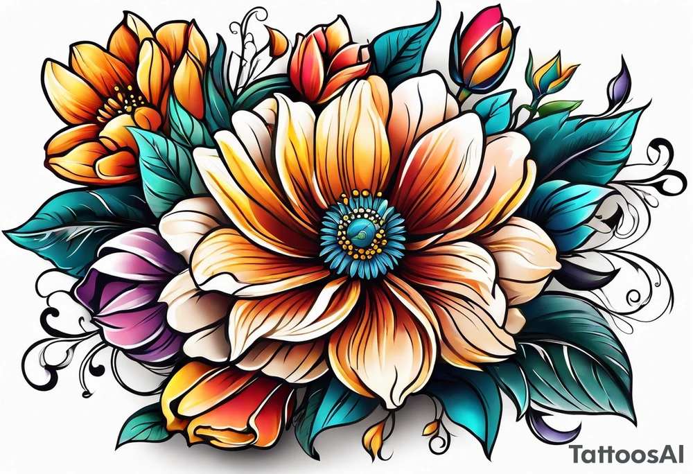 Flowers tattoo idea