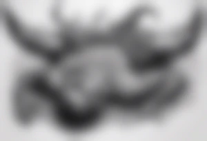 Satan laying down on his back tattoo idea