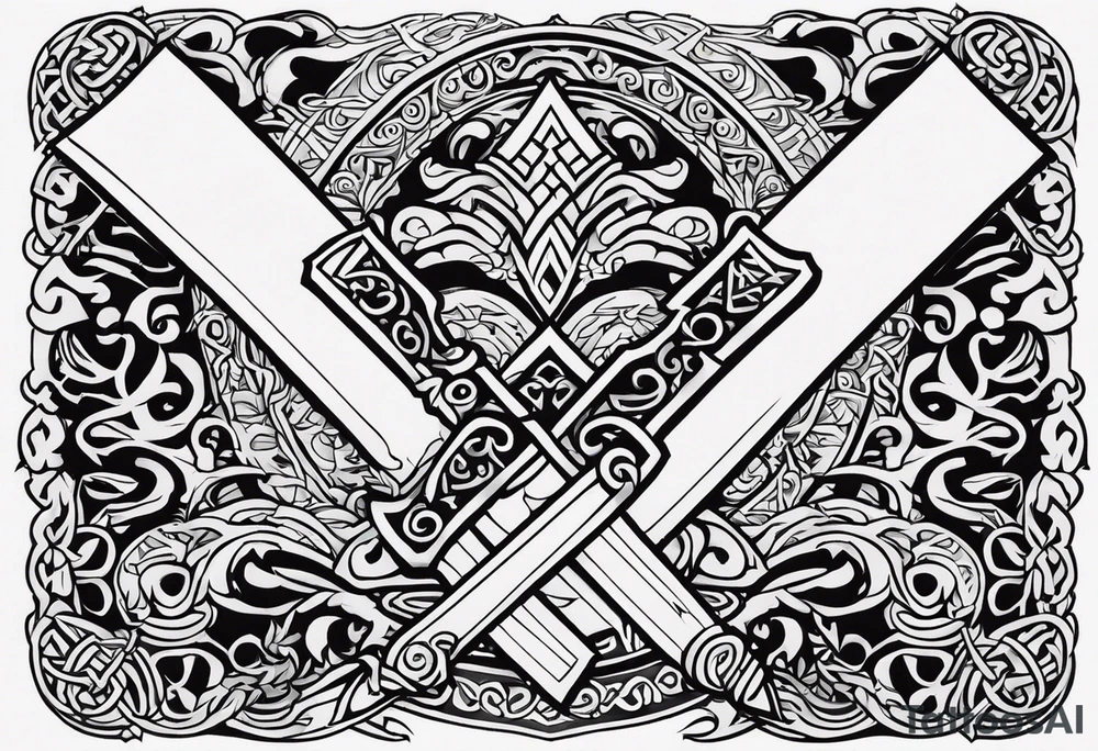 Viking sword Valhalla image tattoo idea