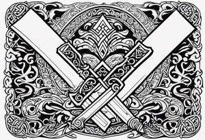 Viking sword Valhalla image tattoo idea