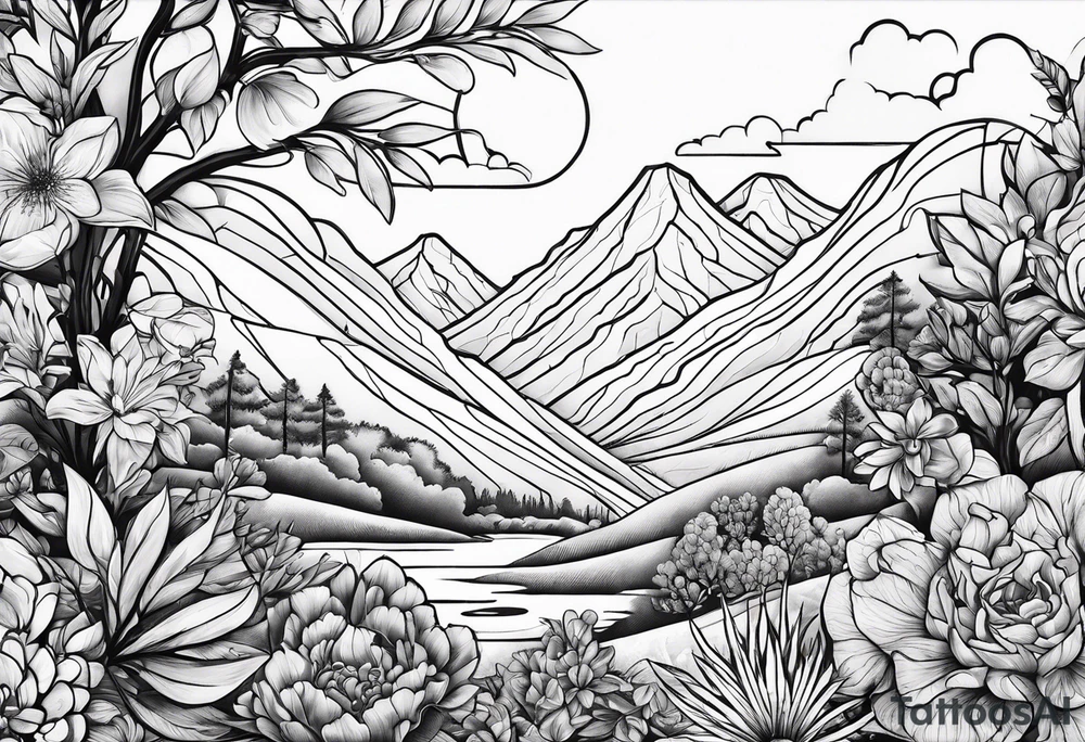 Plants tattoo idea