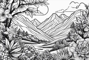Plants tattoo idea