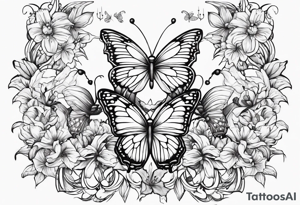 I don't gotta talk, the Lord defends me lyrics with butterflies and lily’s around it tattoo idea