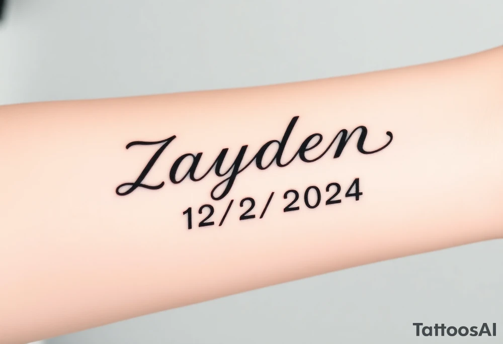 Zayden 12/2/2024 tattoo idea