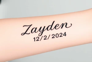 Zayden 12/2/2024 tattoo idea