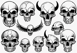 condor skull tattoo idea