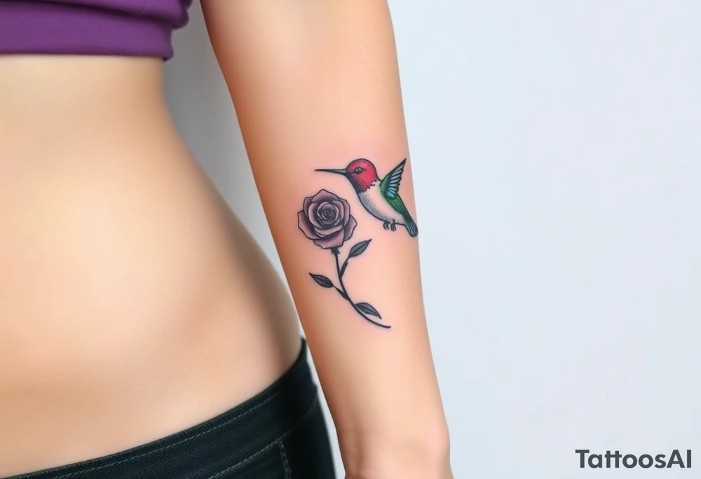 A tattoo with the name:
Debby Deguzman with
8-17-61 to 5-29-25 with a
Rose with a
Hummingbird tattoo idea