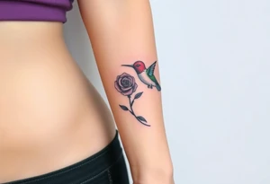 A tattoo with the name:
Debby Deguzman with
8-17-61 to 5-29-25 with a
Rose with a
Hummingbird tattoo idea