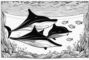stingrays in the ocean tattoo idea