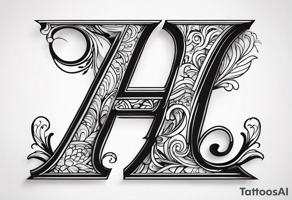 The letter H tattoo idea