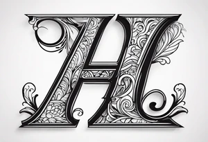 The letter H tattoo idea