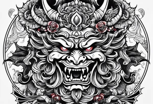 Oni demon tattoo idea