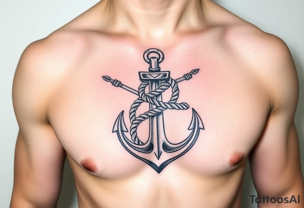 weathered anchor wrapped in nautical rope with sea waves tattoo idea weathered anchor wrapped in nautical rope with sea waves tattoo idea