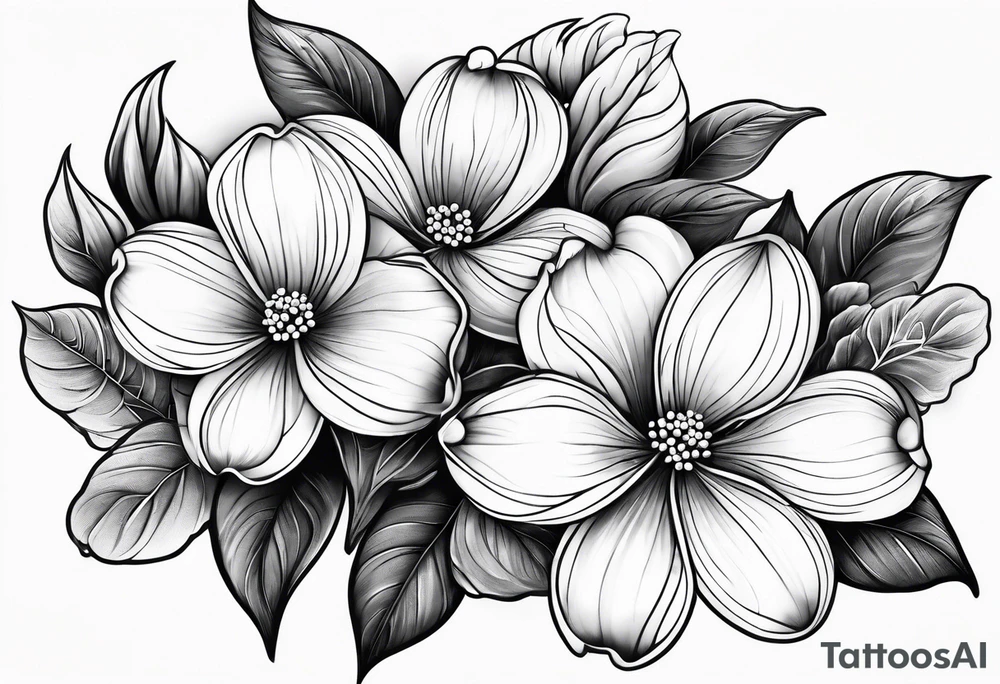 Dogwood flowers tattoo idea