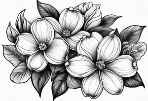 Dogwood flowers tattoo idea