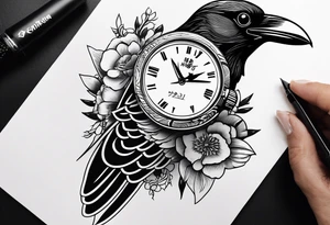 do your best translated to japanese
combined with a handwatch and a crow tattoo idea