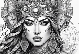Moon warrior goddess tattoo idea