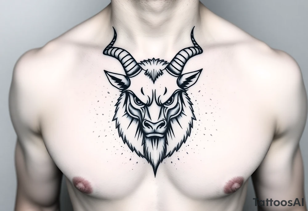 Capricorn head 10x15 cm
Can’t be angry looking tattoo idea