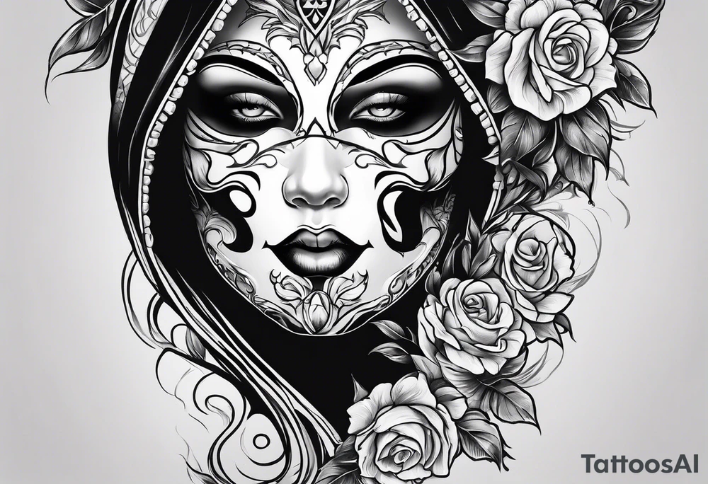 ghost face from scream tattoo idea