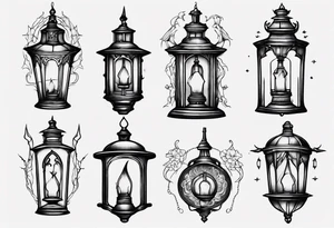 Gothic lantern tattoo idea