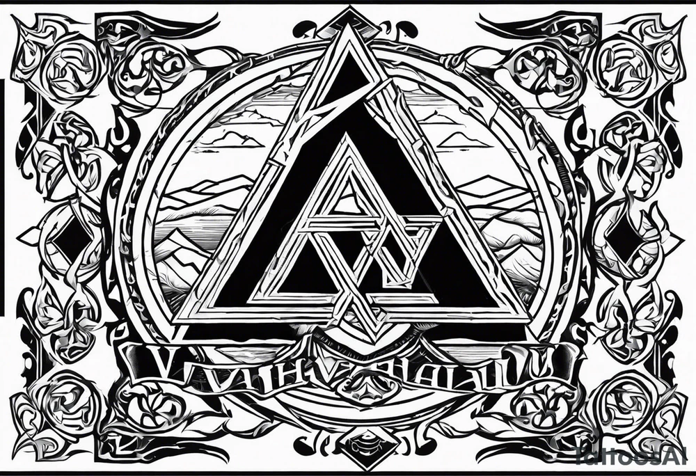 Valhalla fire
Sword shield valknut tattoo idea