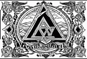 Valhalla fire
Sword shield valknut tattoo idea