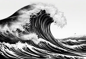 waves;  
"come what may"; outside forearm not an oval tattoo idea