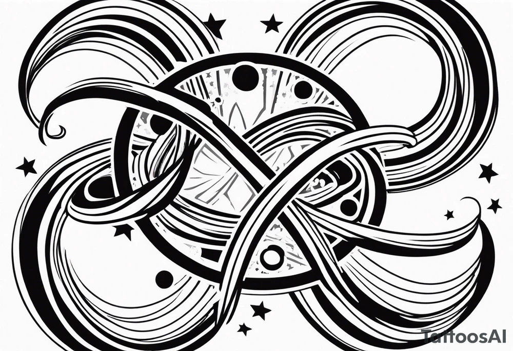 Infinity loop with p d tattoo idea