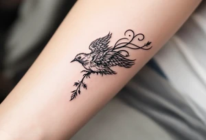 Defending bird tattoo idea