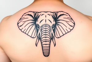 elephant head tattoo idea