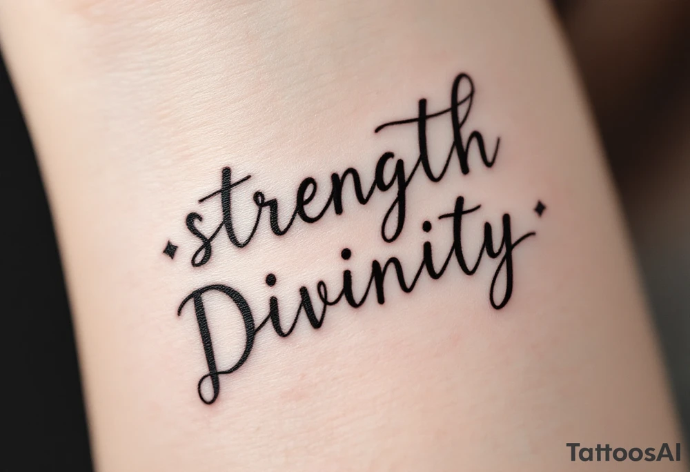 STRENGTH
DIVINITY tattoo idea