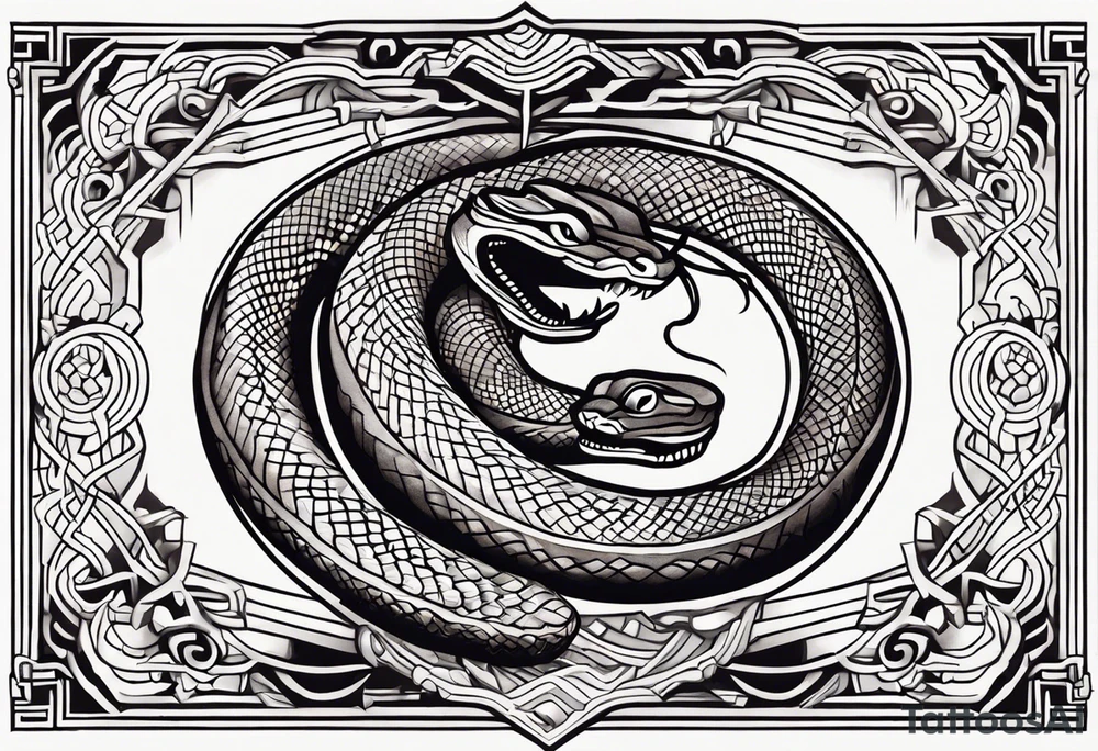 the year of the snake tattoo idea