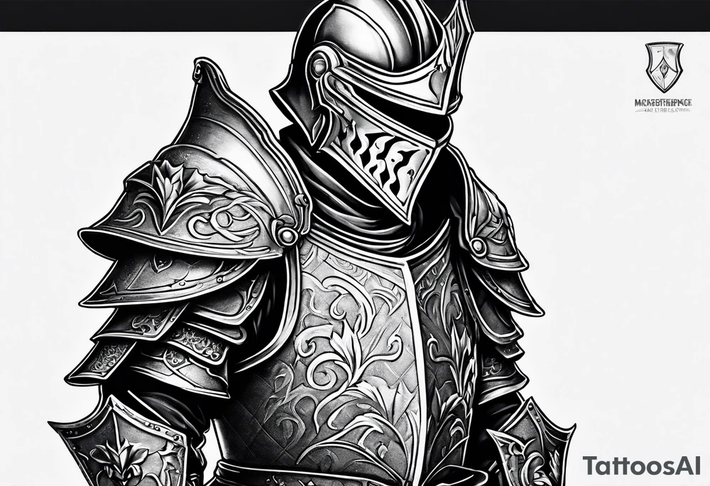 knight in heavy armor tattoo idea