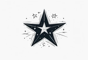 A star in the sky tattoo idea