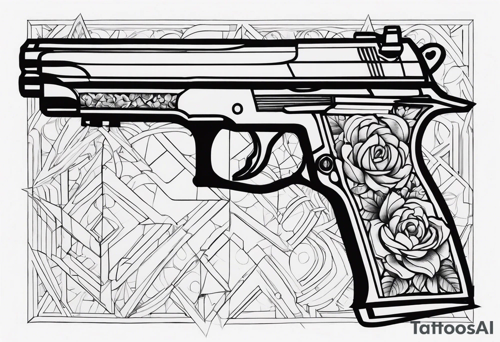 pistol tattoo idea