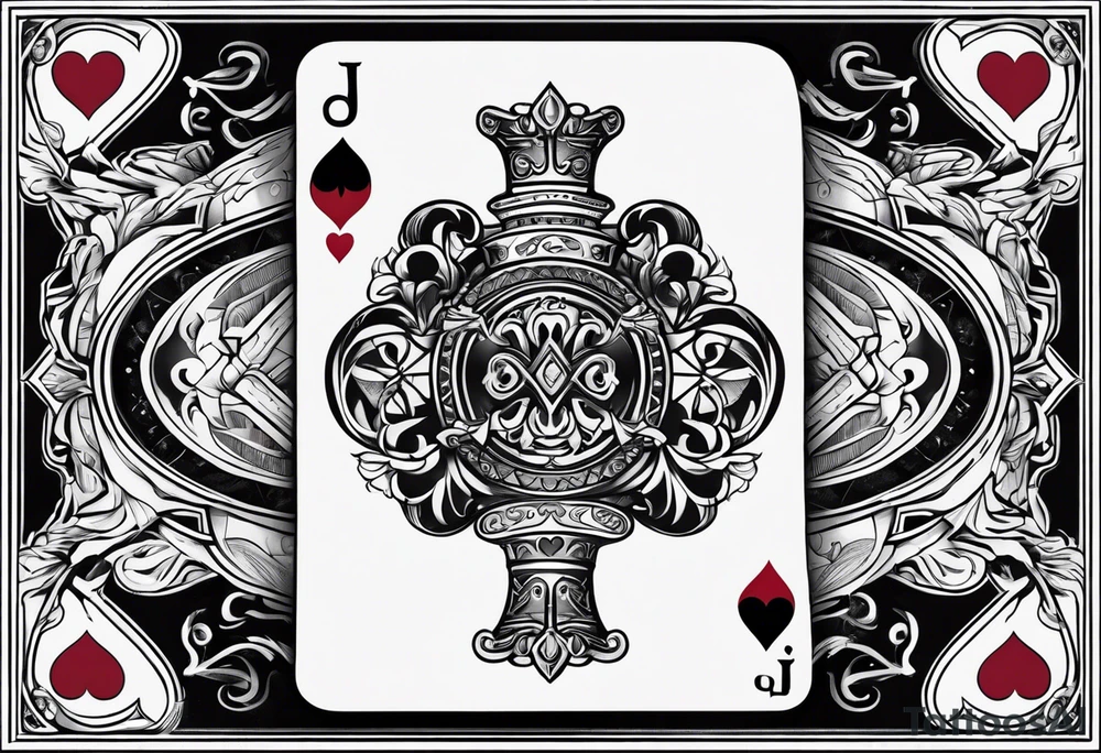 Jack of hearts card tattoo idea