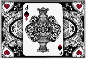 Jack of hearts card tattoo idea